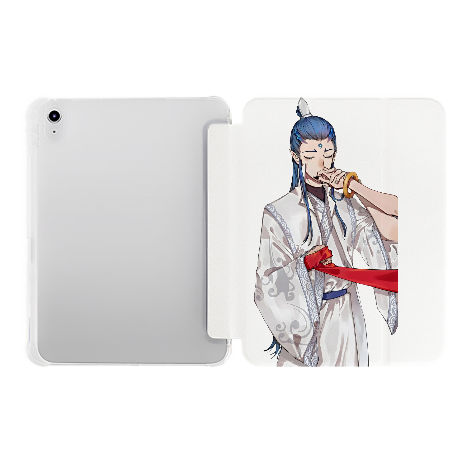 （画像用） Ne Zha 2 ナタ 魔童の大暴れ IPad ケース ペン収納付き 三つ折りスタンド PUレザー×シリコン 対応機種9.5/10.5/10.9インチ